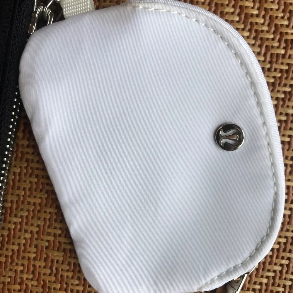 lululemon athletica White Strap with Black and White Key Pouches